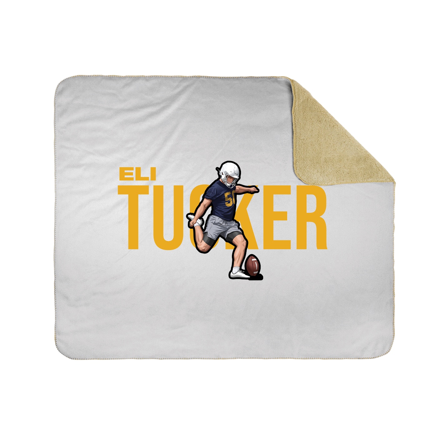 Throw Blanket — Player Name in White