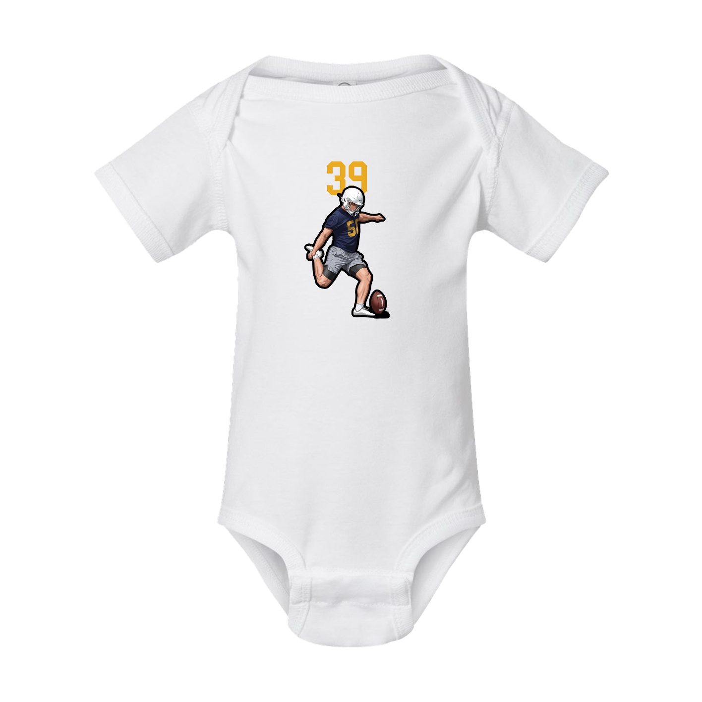 Baby Onesie — Number Top in White