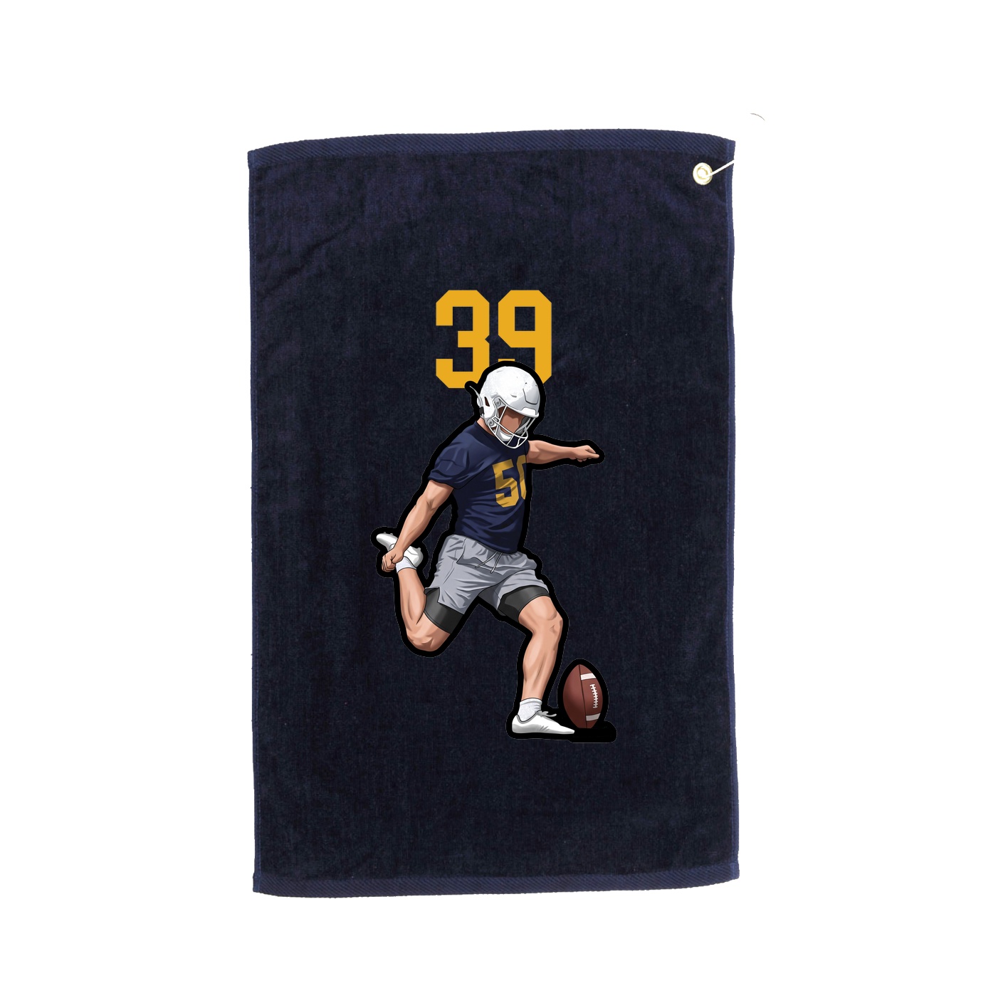 Golf Towel — Number Top in Navy