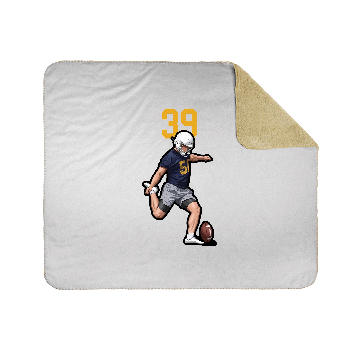 Throw Blanket — Number Top in White