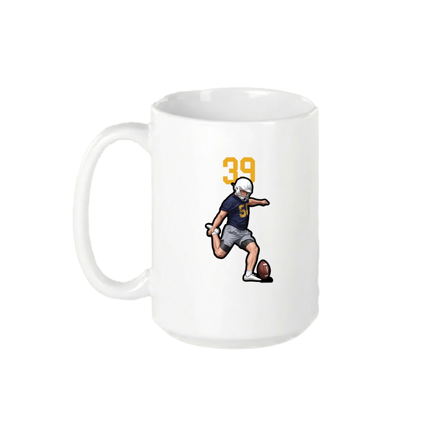 15oz Coffee Mug — Number Top in White