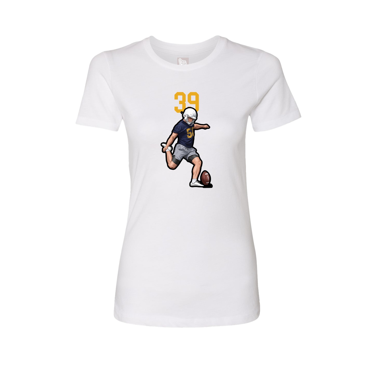 Fitted Women's Tee — Number Top in White