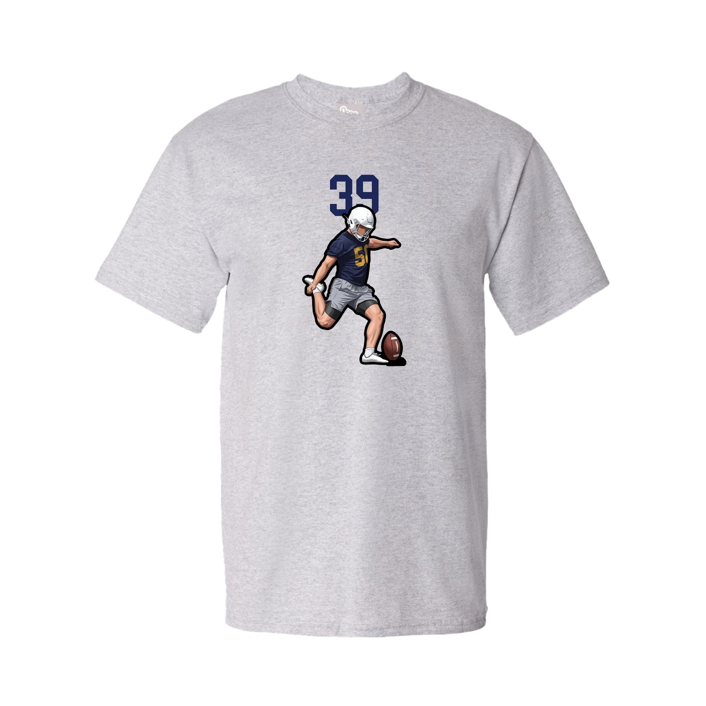 Youth Tee — Number Top in Grey
