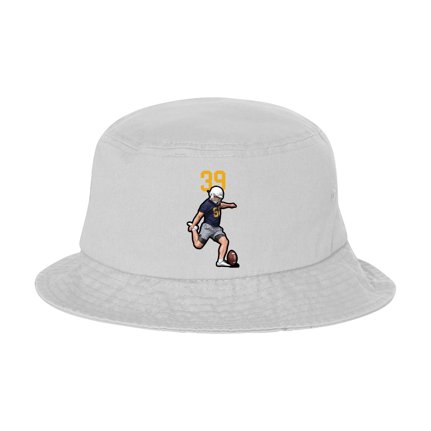 Bucket Cap — Number Top in White