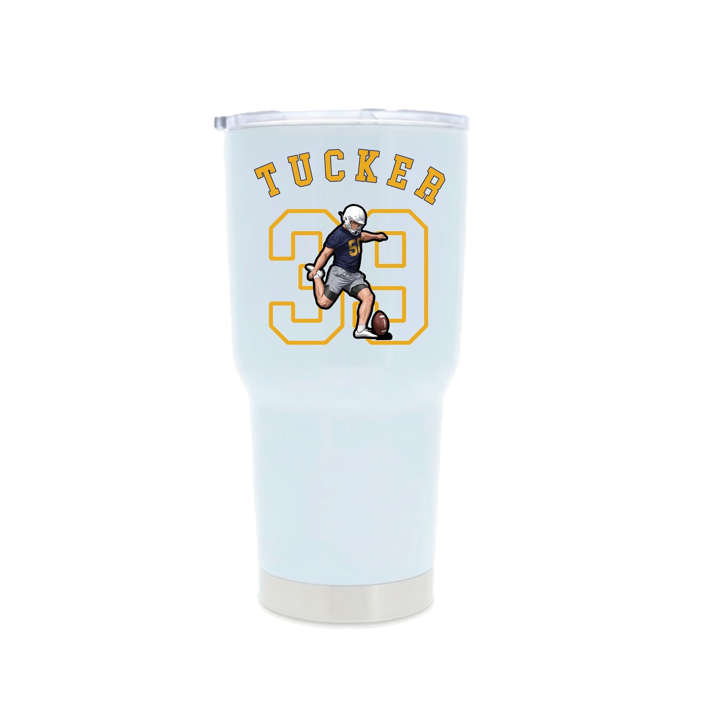 30oz Stainless Steel Tumbler — Shirsey Arch in White