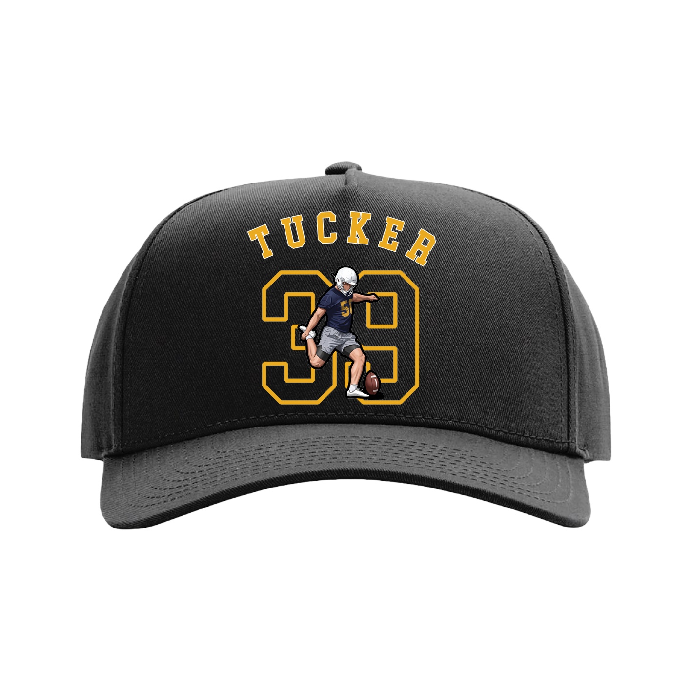 Full Fabric Five-Panel Champ Cap — Shirsey Arch in Black