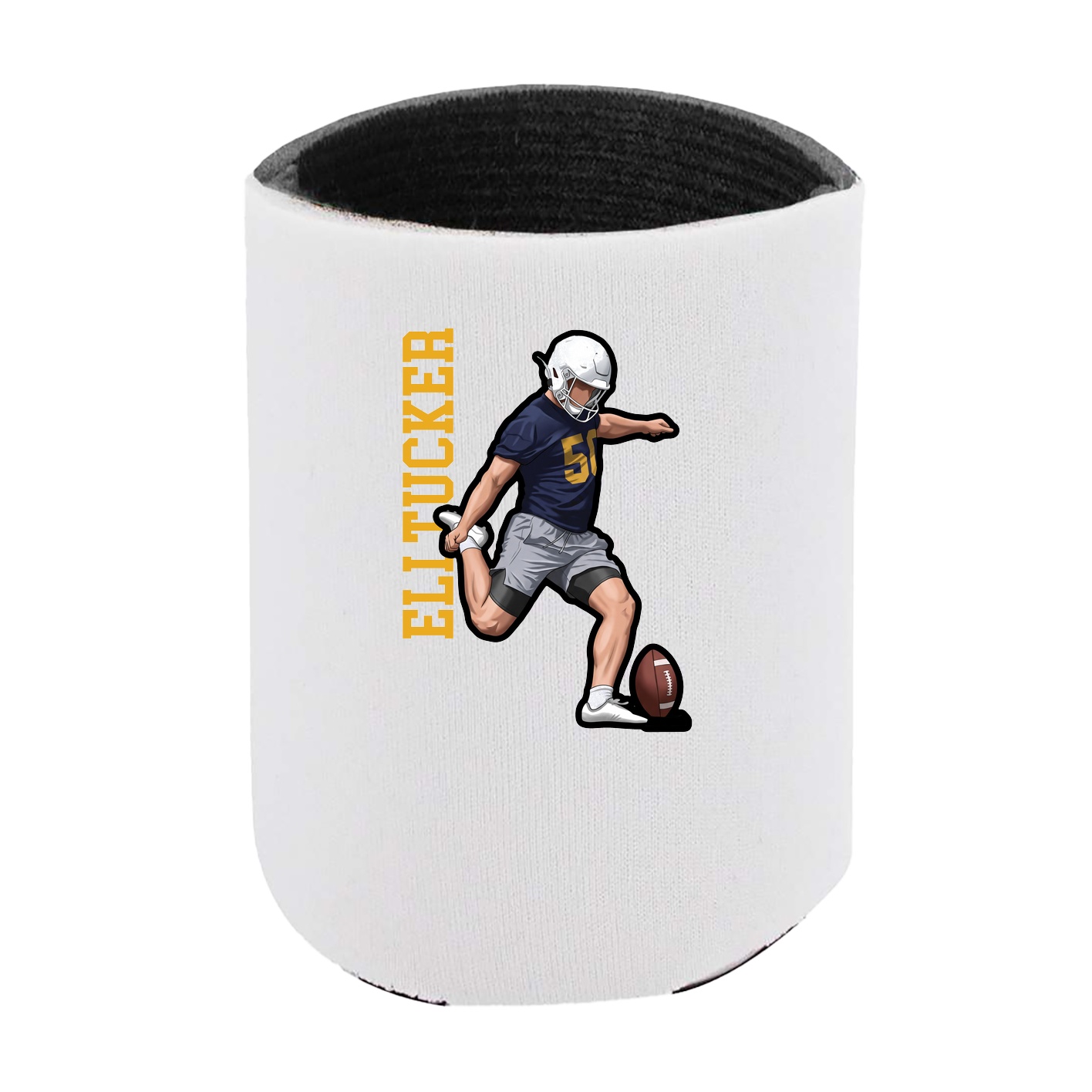 Can Holder — Name Vertical in White