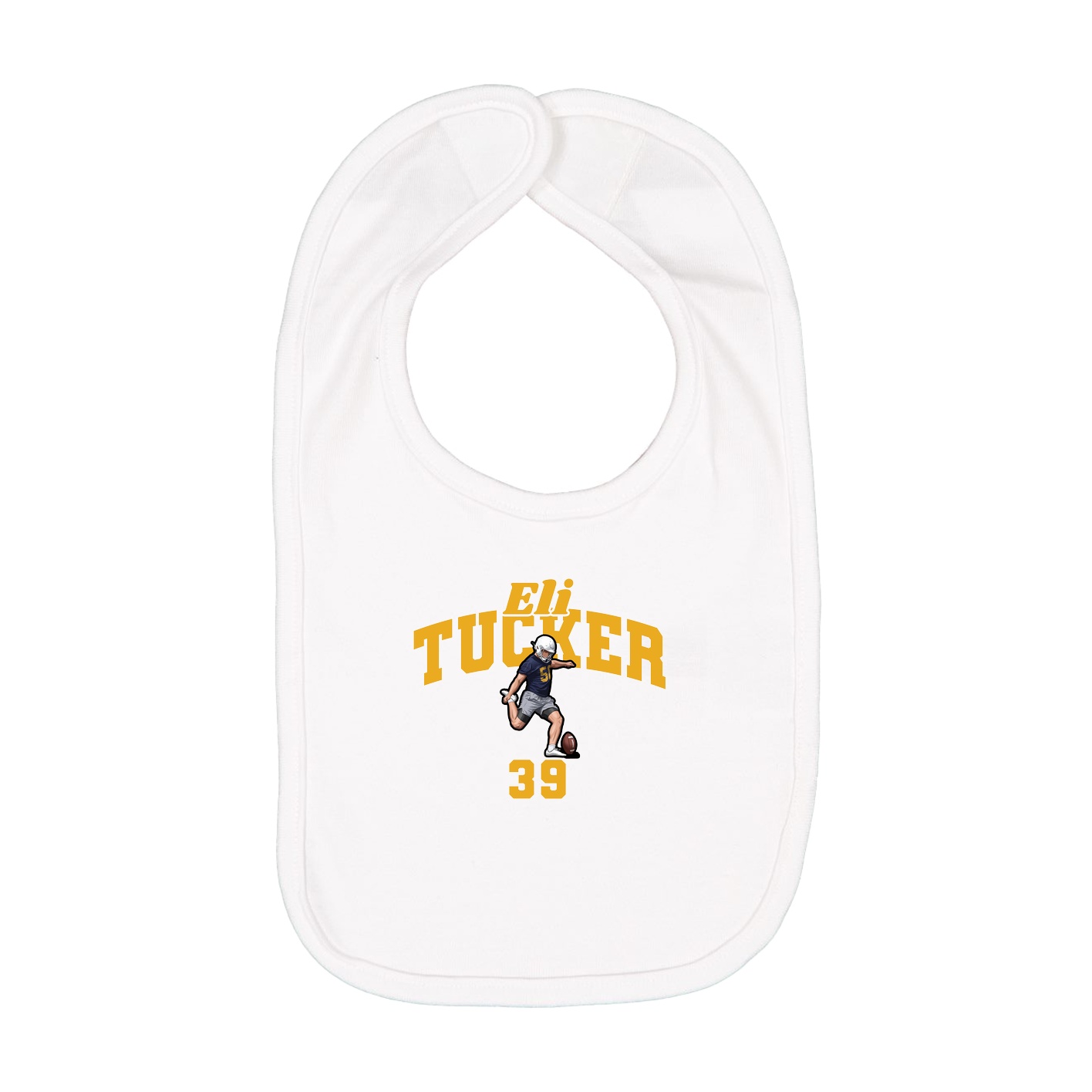 Infant Bib — Signature Arch in White