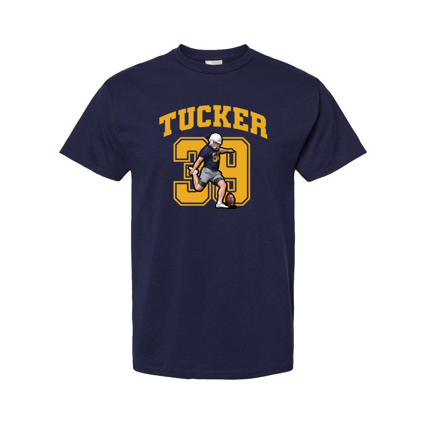 Youth Tee — Number in Navy
