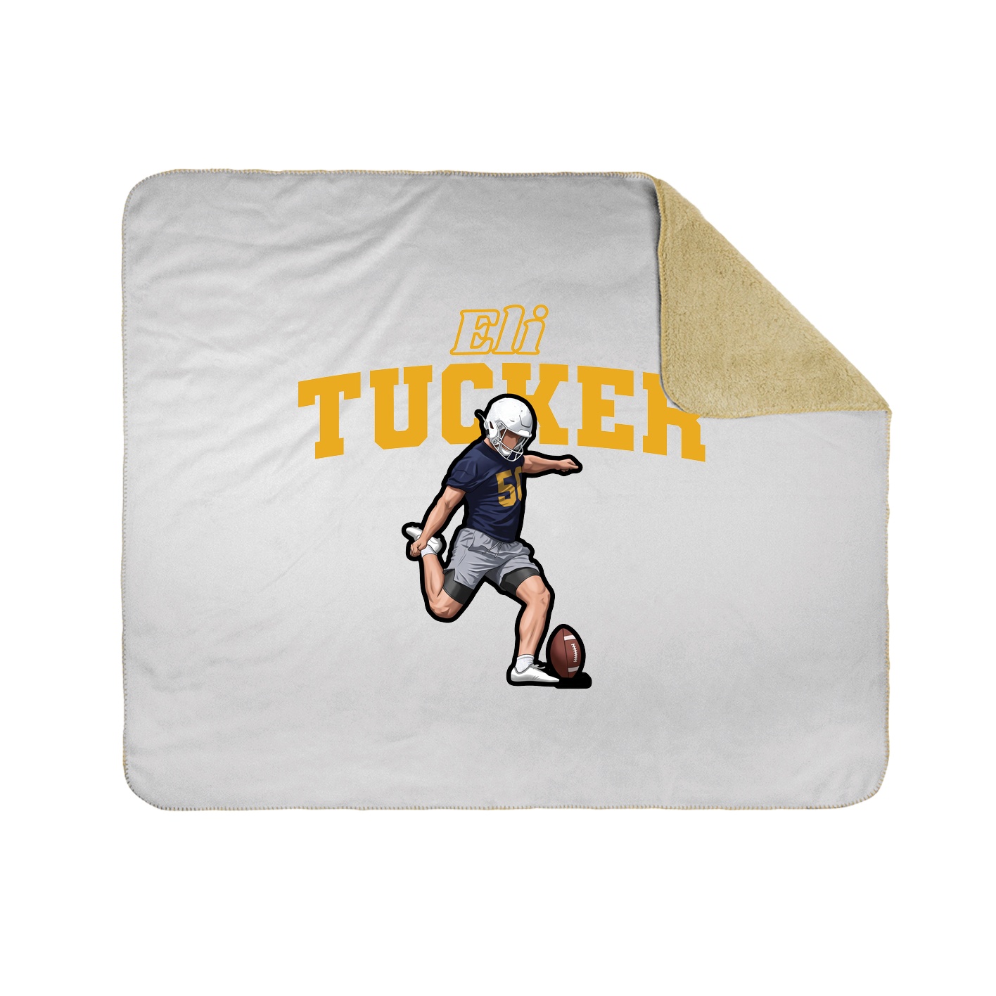 Throw Blanket — Name Arch in White