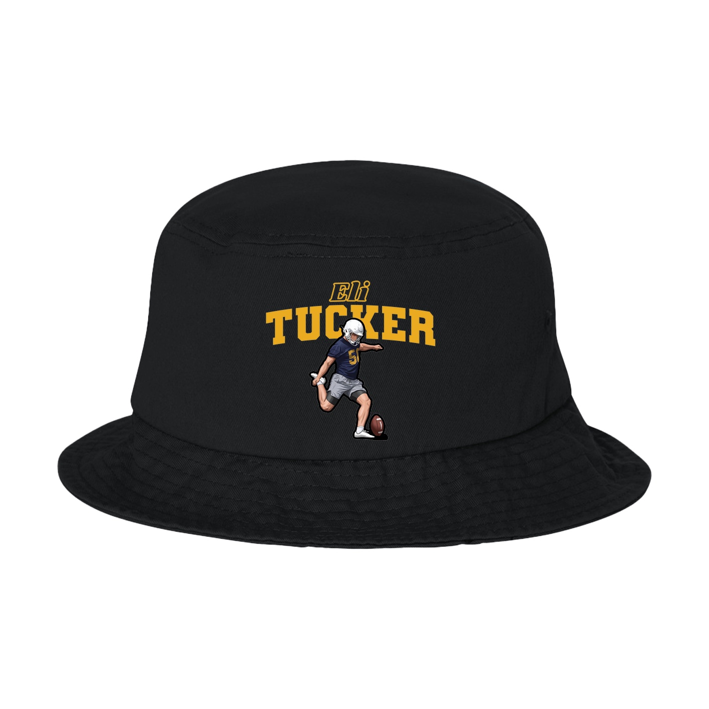 Bucket Cap — Name Arch in Black