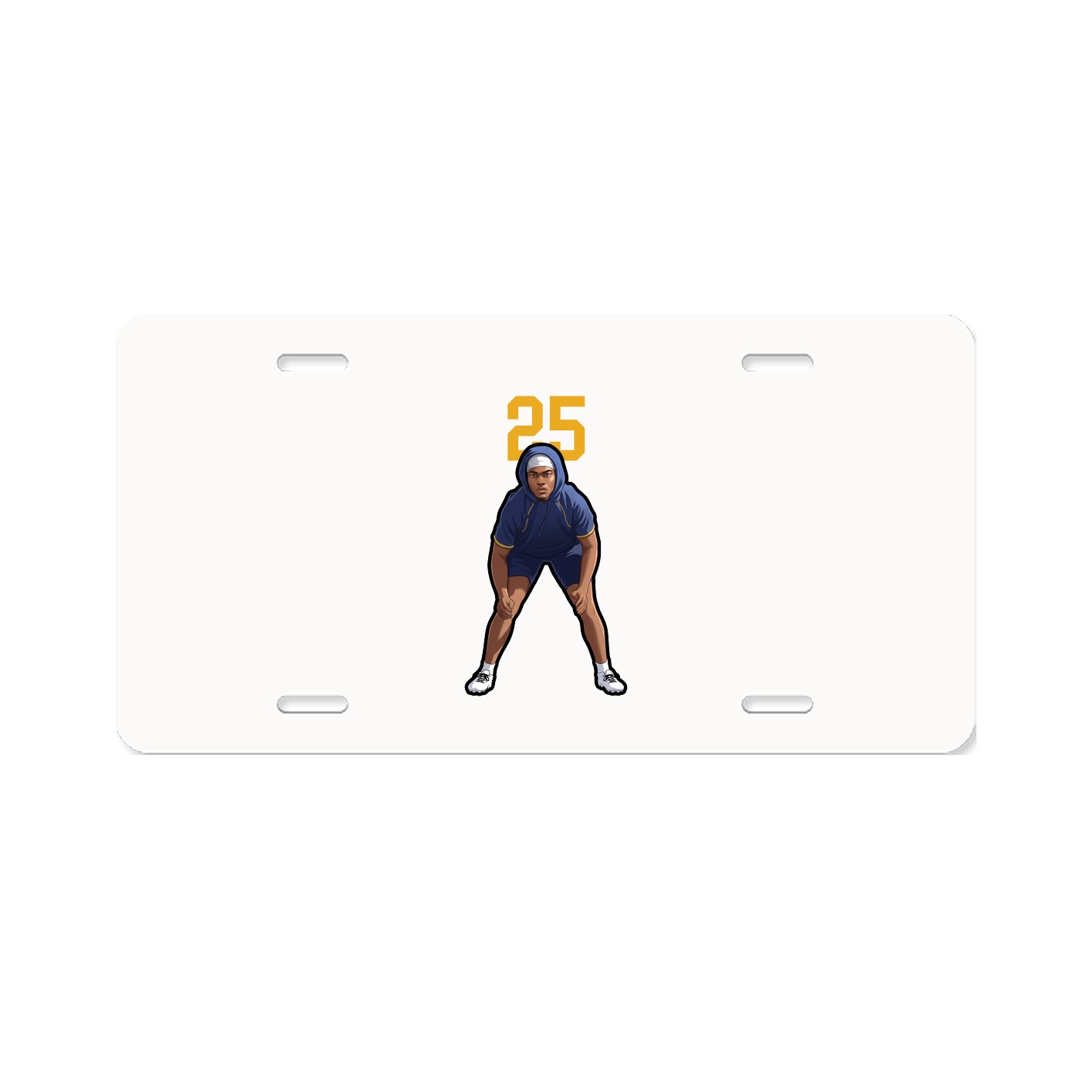 License Plate — Number Top in Classic