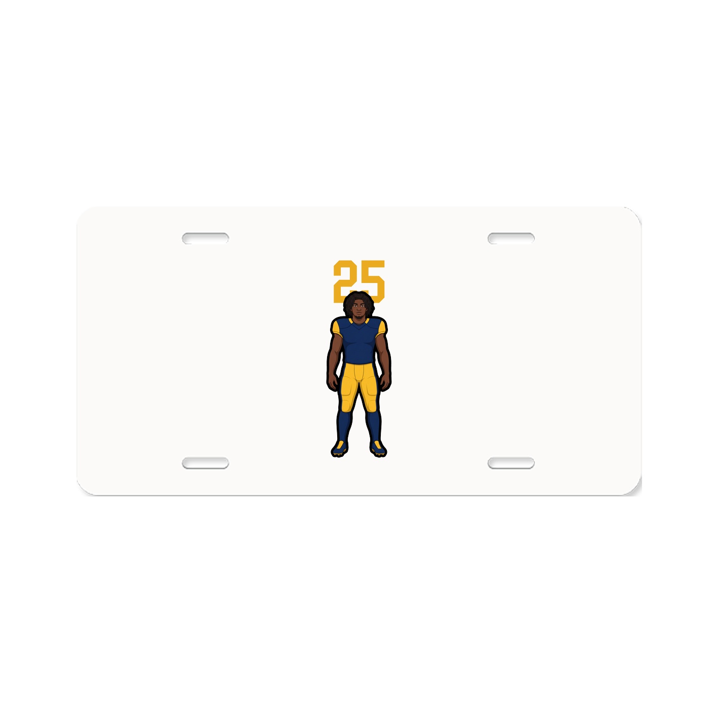 License Plate — Number Top in Classic