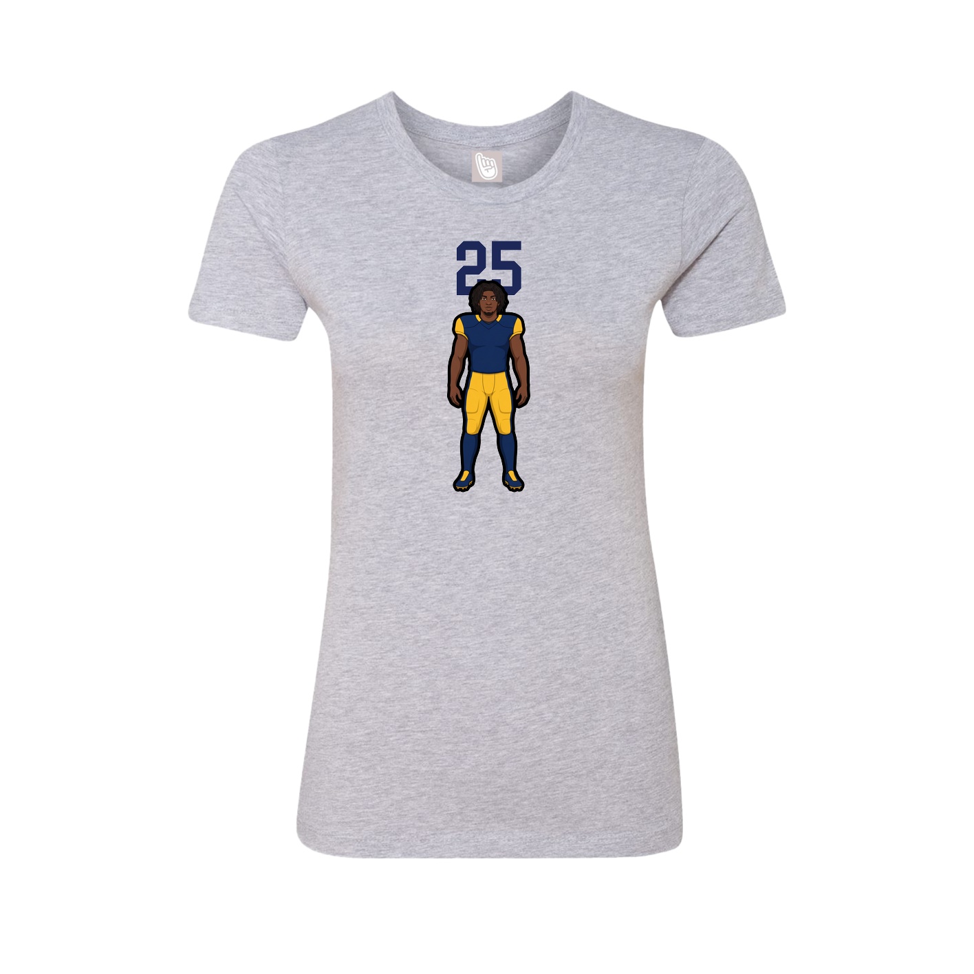 Fitted Women's Tee — Number Top in Grey