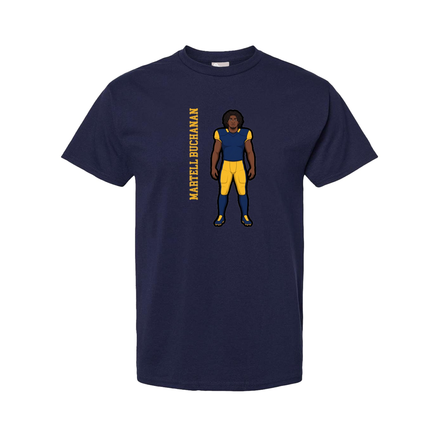 Youth Tee — Name Vertical in Navy