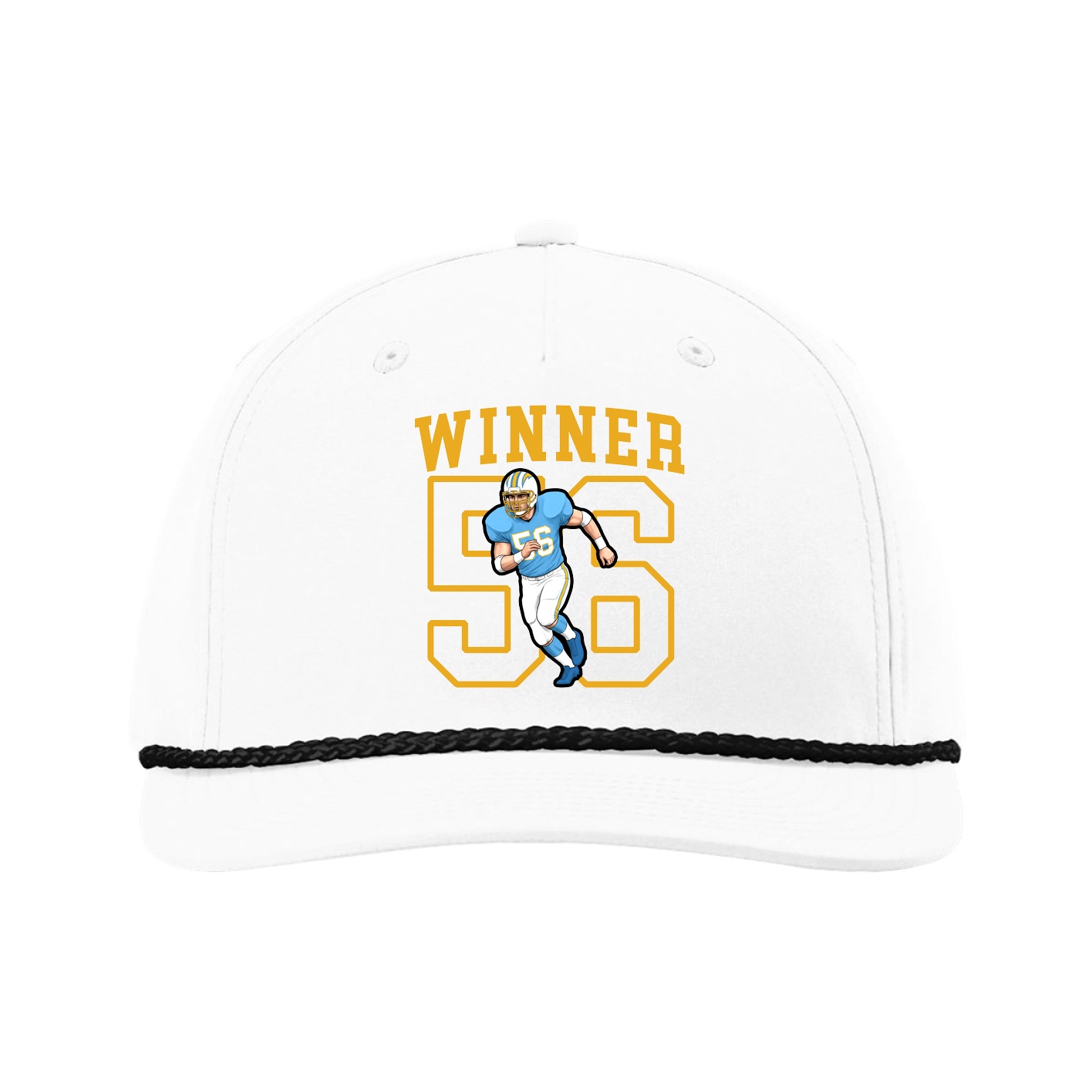 Five-Panel Classic Rope Cap — Shirsey in White