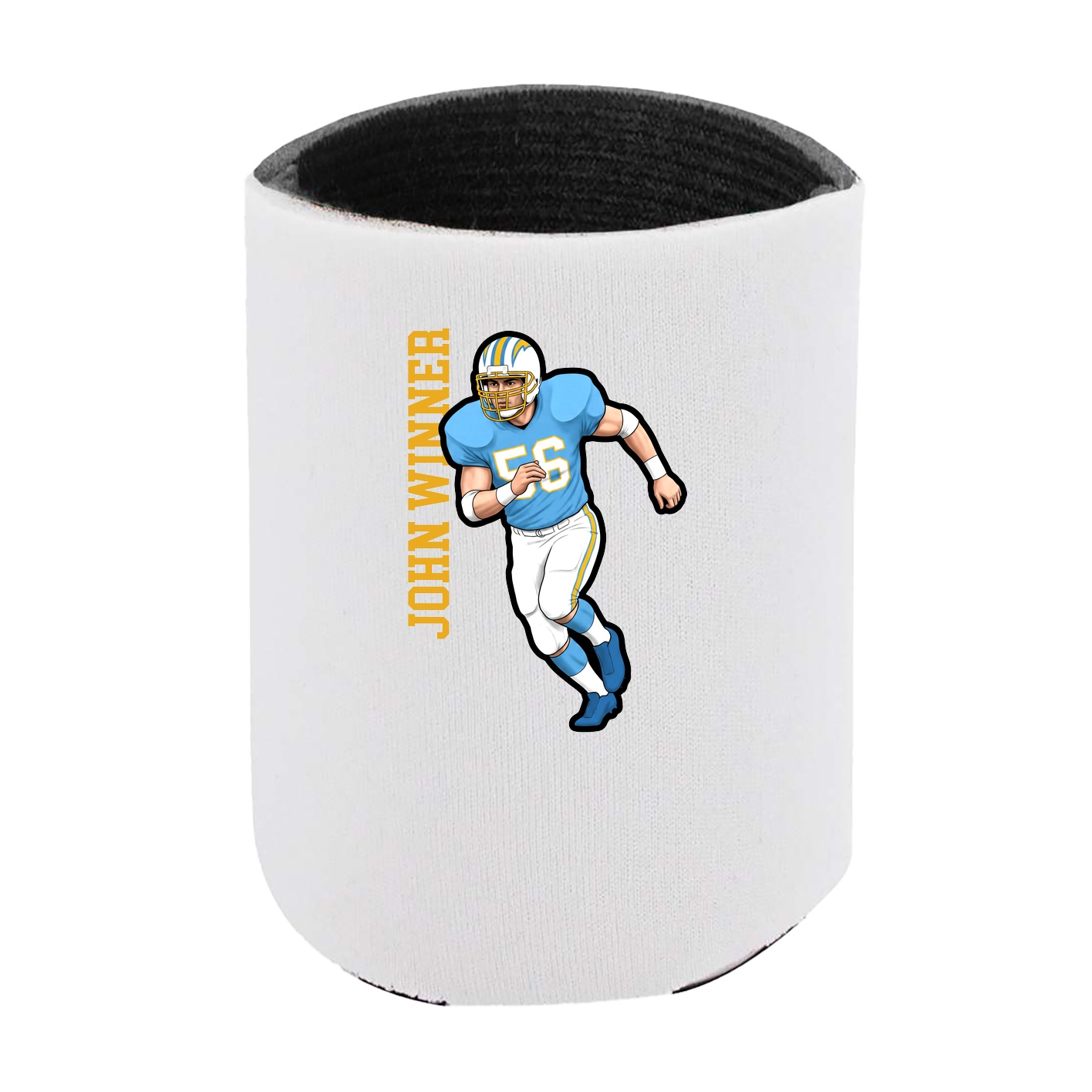 Can Holder — Name Vertical in White