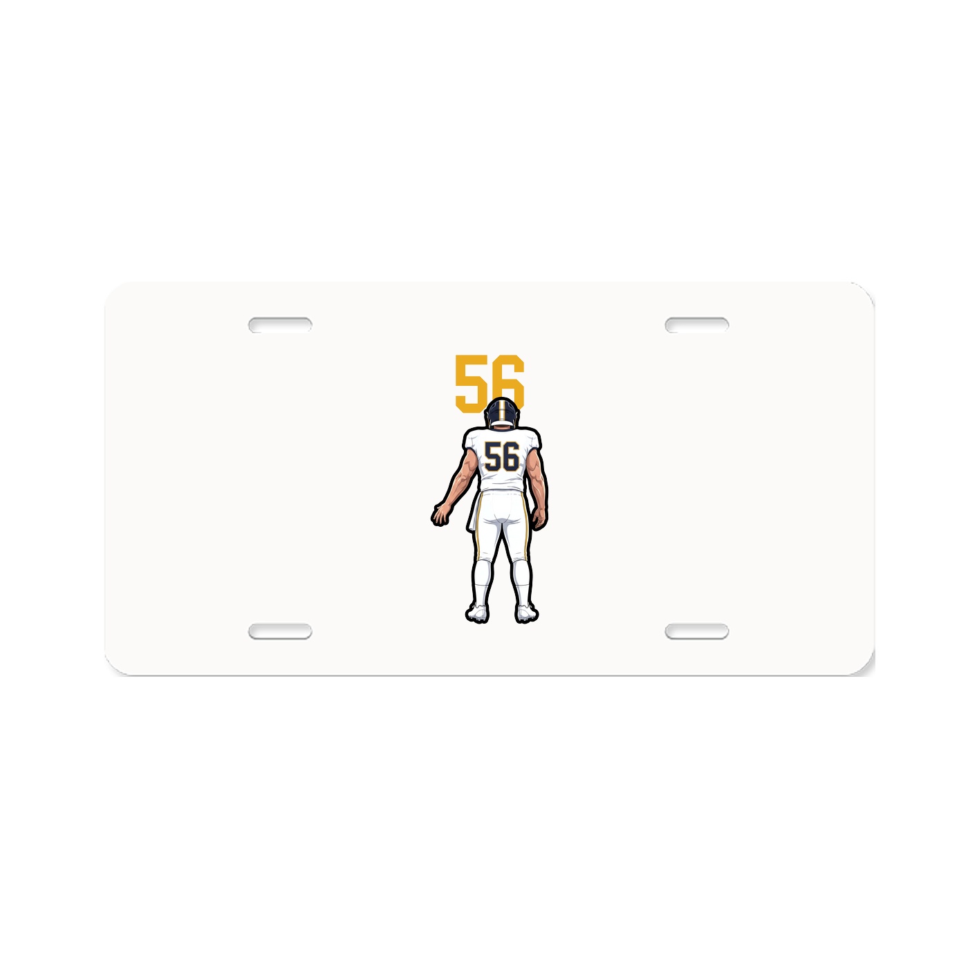 License Plate — Number Top in Classic