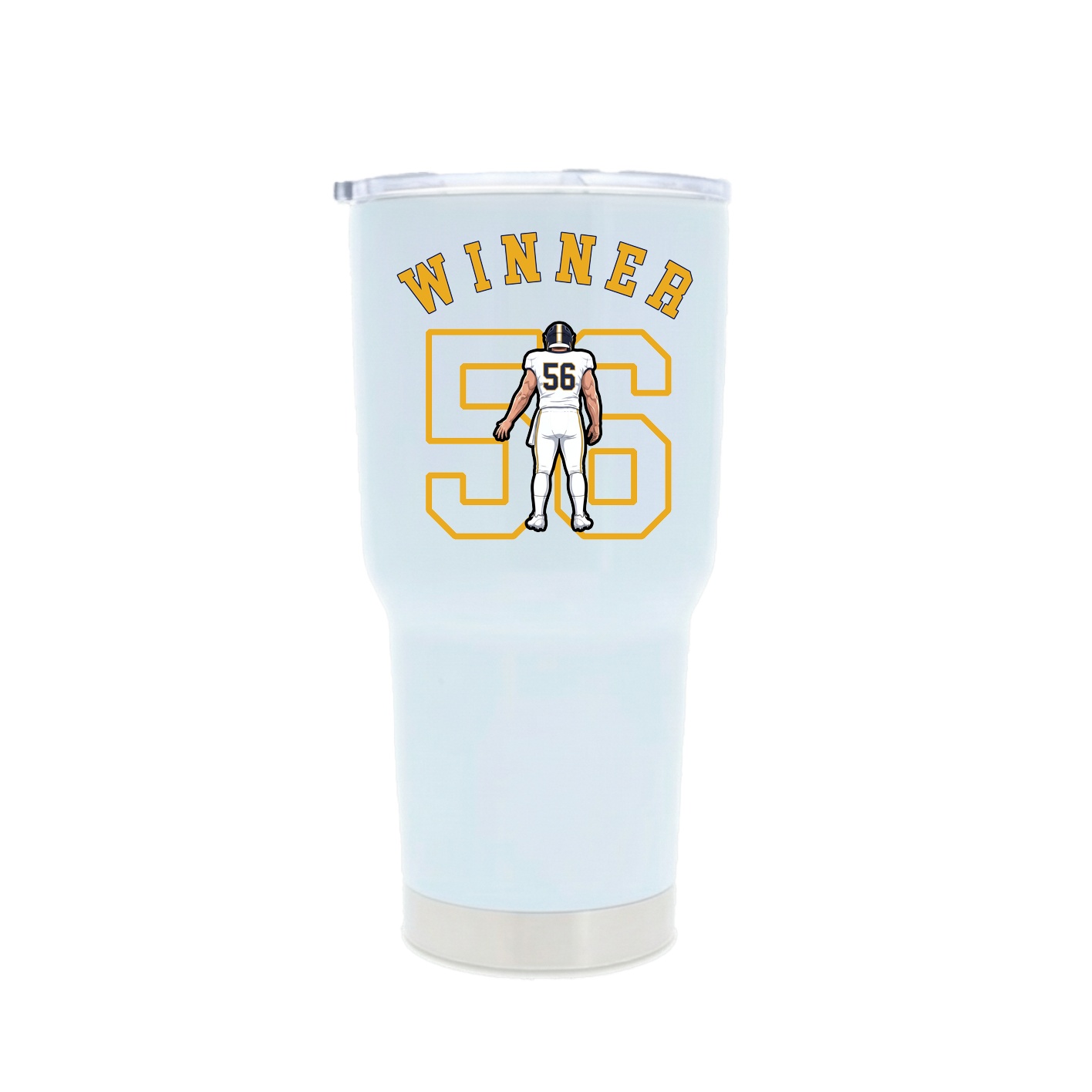 30oz Stainless Steel Tumbler — Shirsey Arch in White
