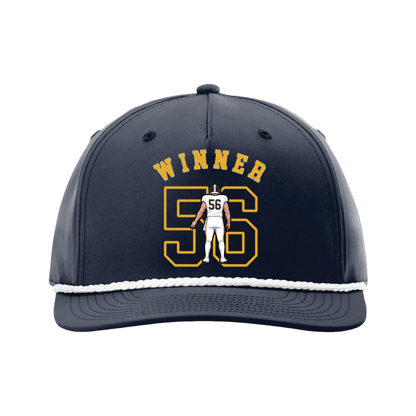 Five-Panel Classic Rope Cap — Shirsey Arch in Navy