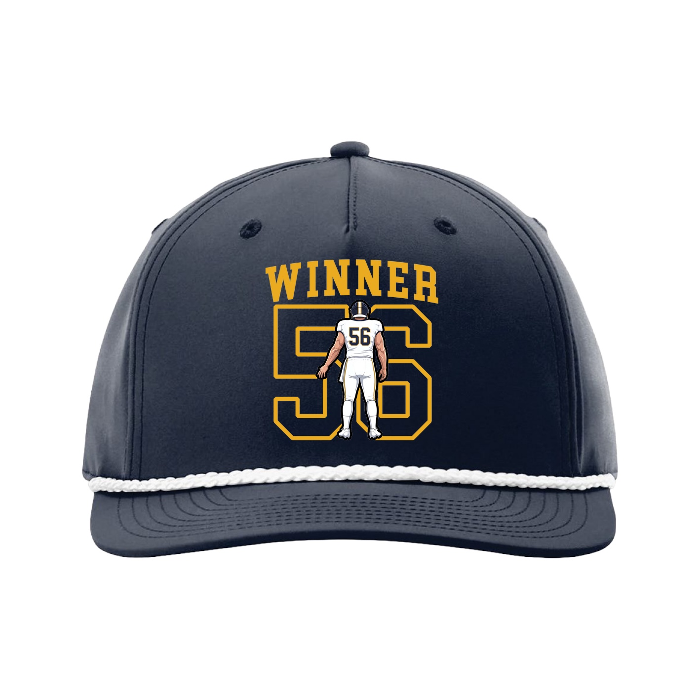 Five-Panel Classic Rope Cap — Shirsey in Navy