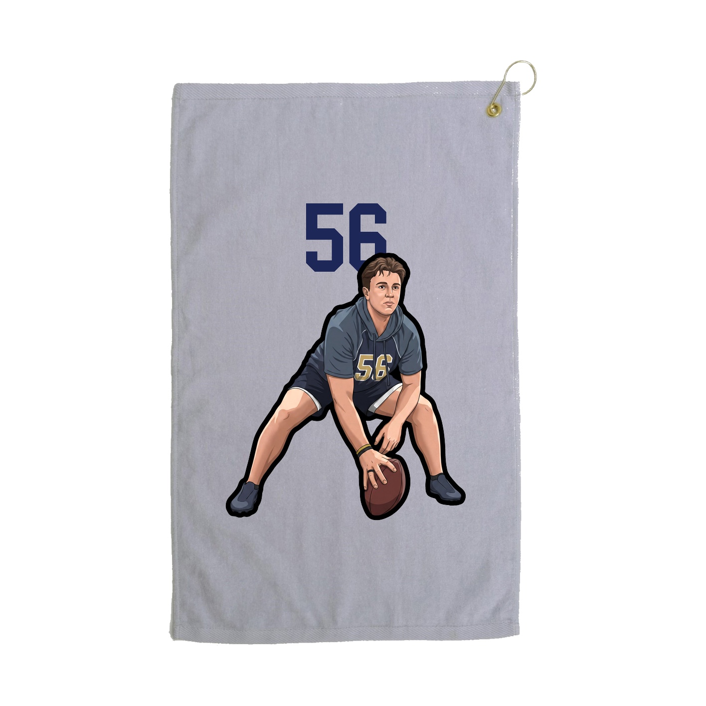 Golf Towel — Number Top in Grey