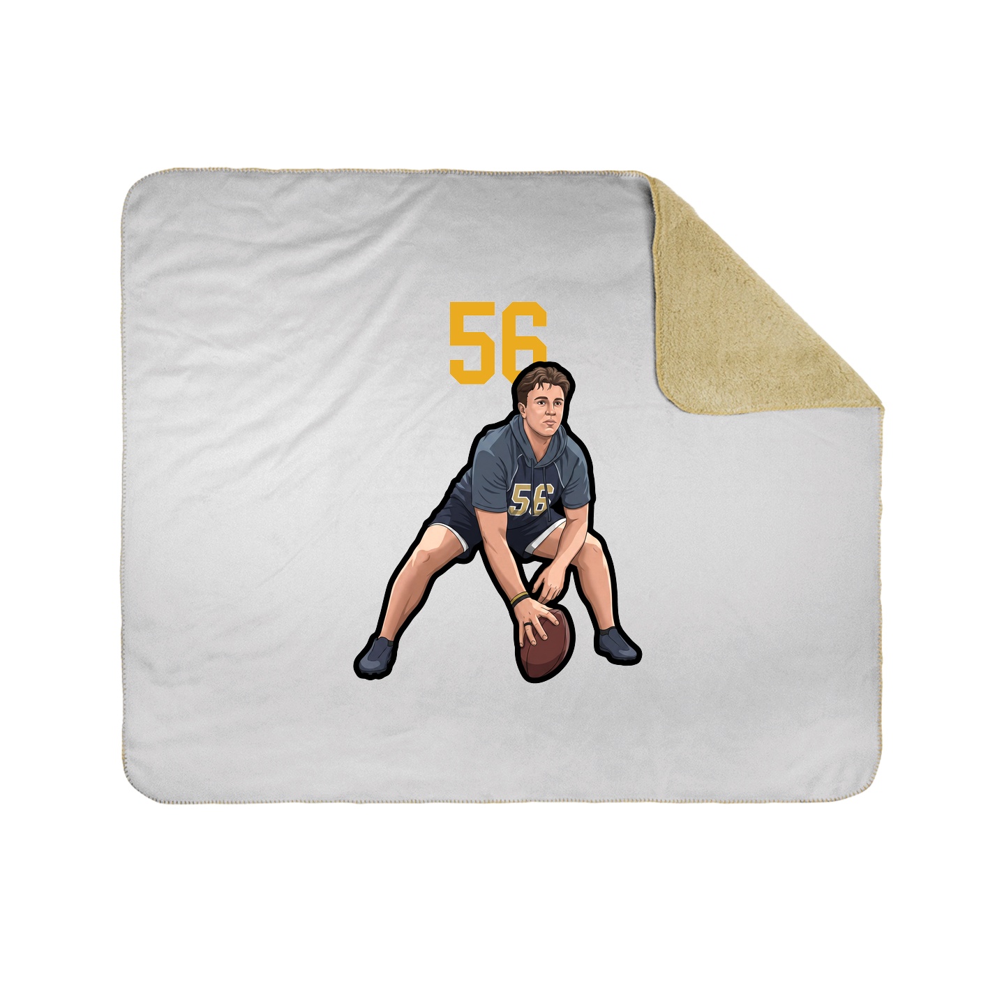 Throw Blanket — Number Top in White