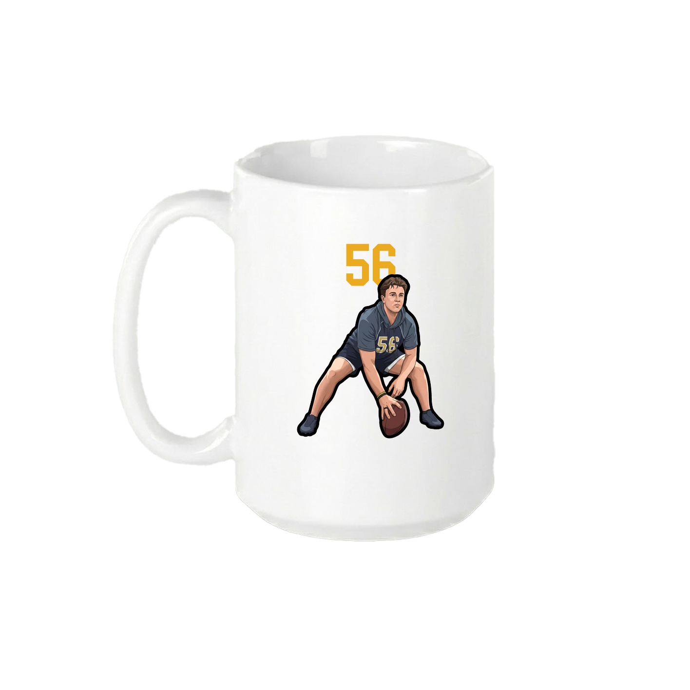 15oz Coffee Mug — Number Top in White