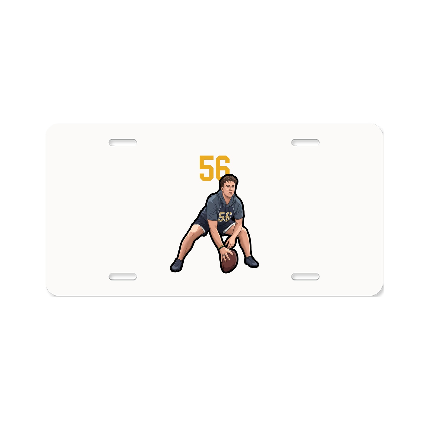 License Plate — Number Top in Classic