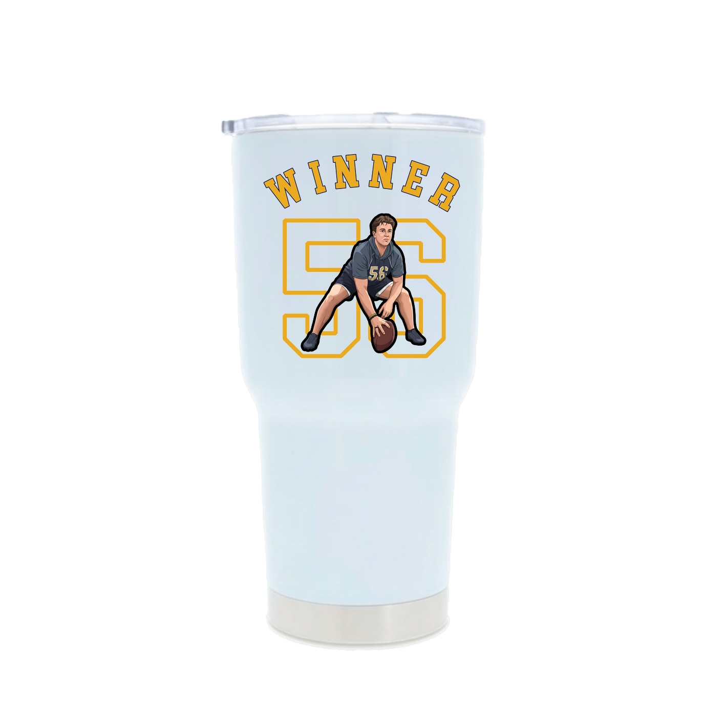 30oz Stainless Steel Tumbler — Shirsey Arch in White