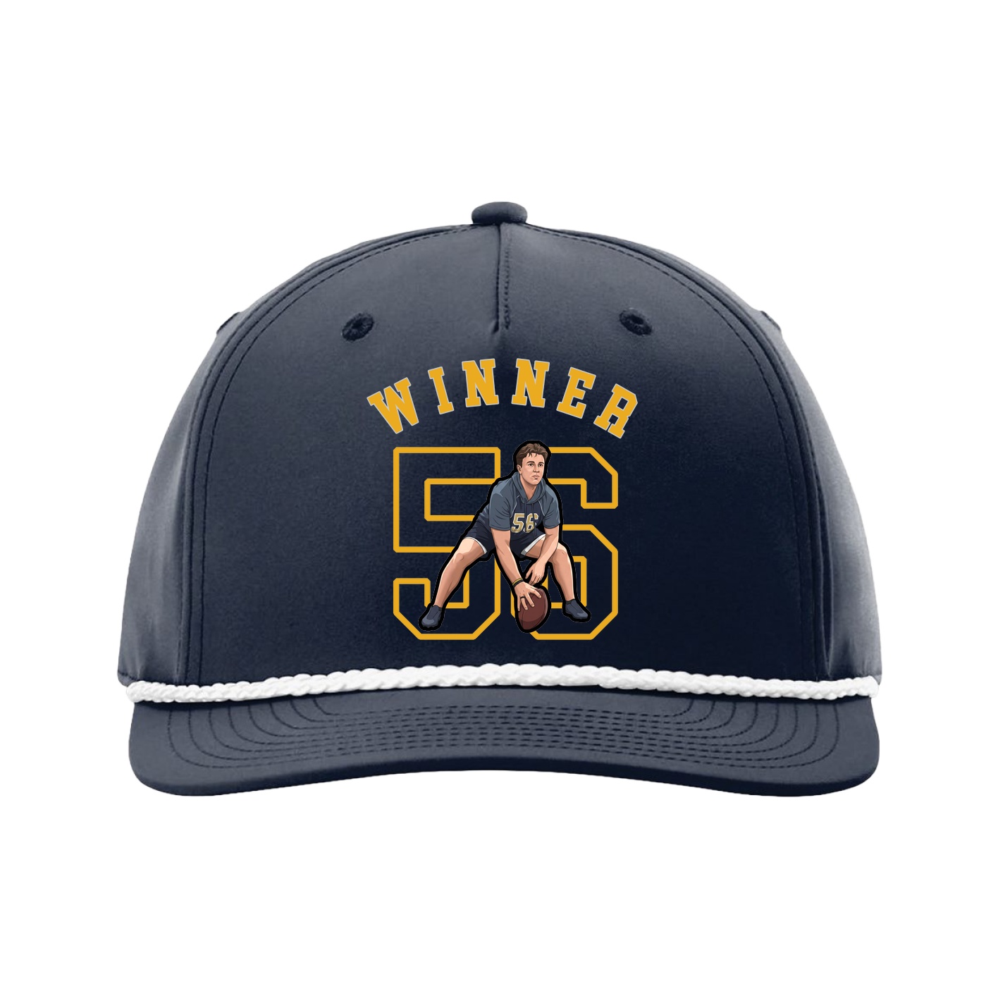 Five-Panel Classic Rope Cap — Shirsey Arch in Navy