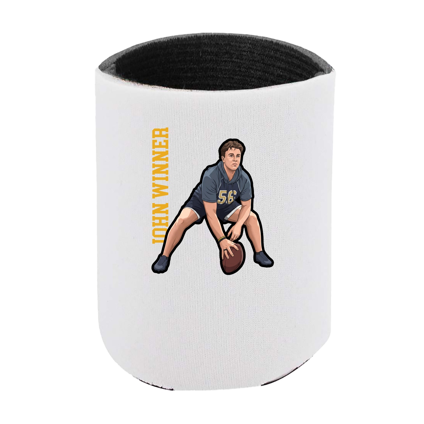 Can Holder — Name Vertical in White