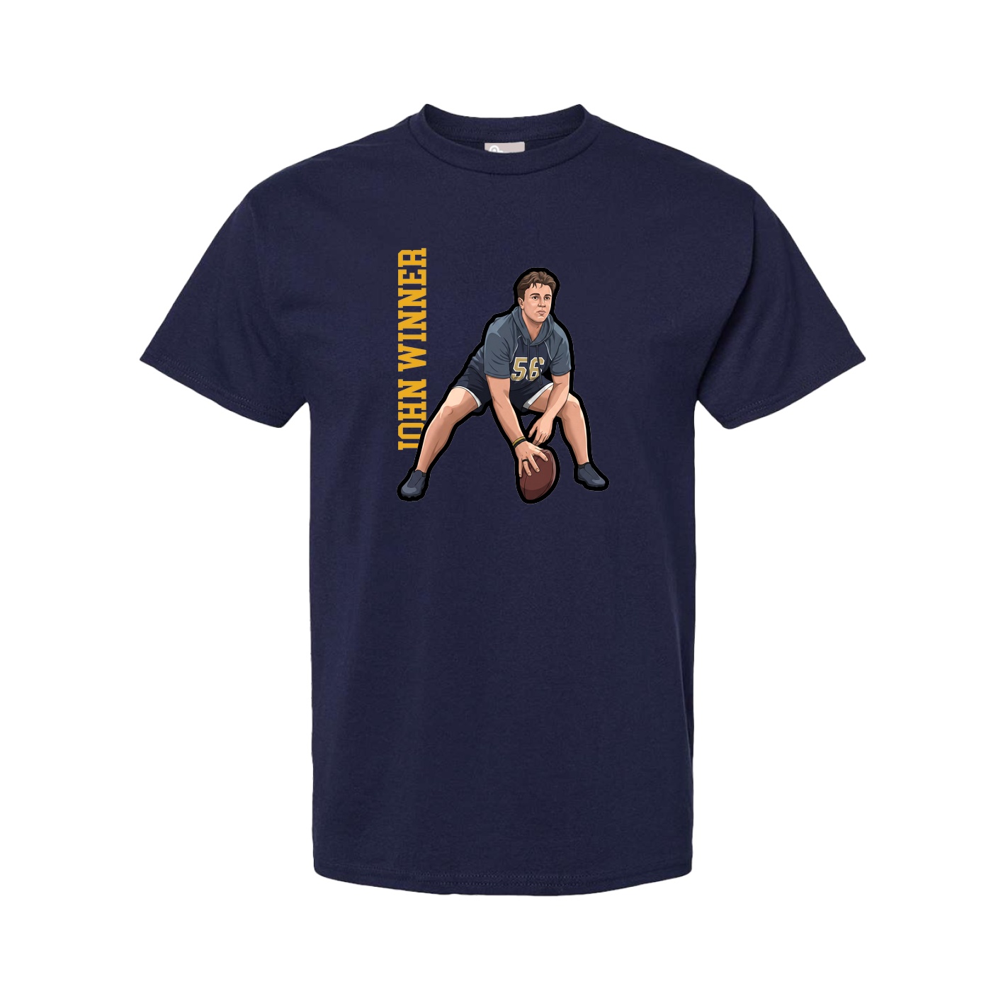 Youth Tee — Name Vertical in Navy