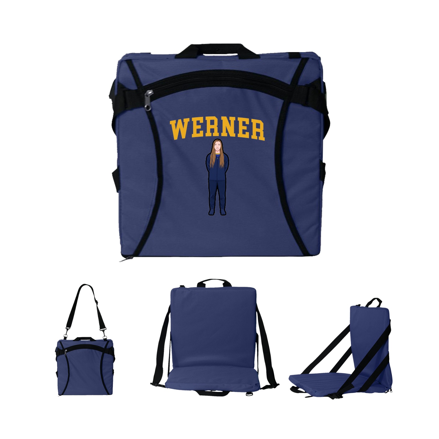 Folding Stadium Seat — Shirsey in Navy