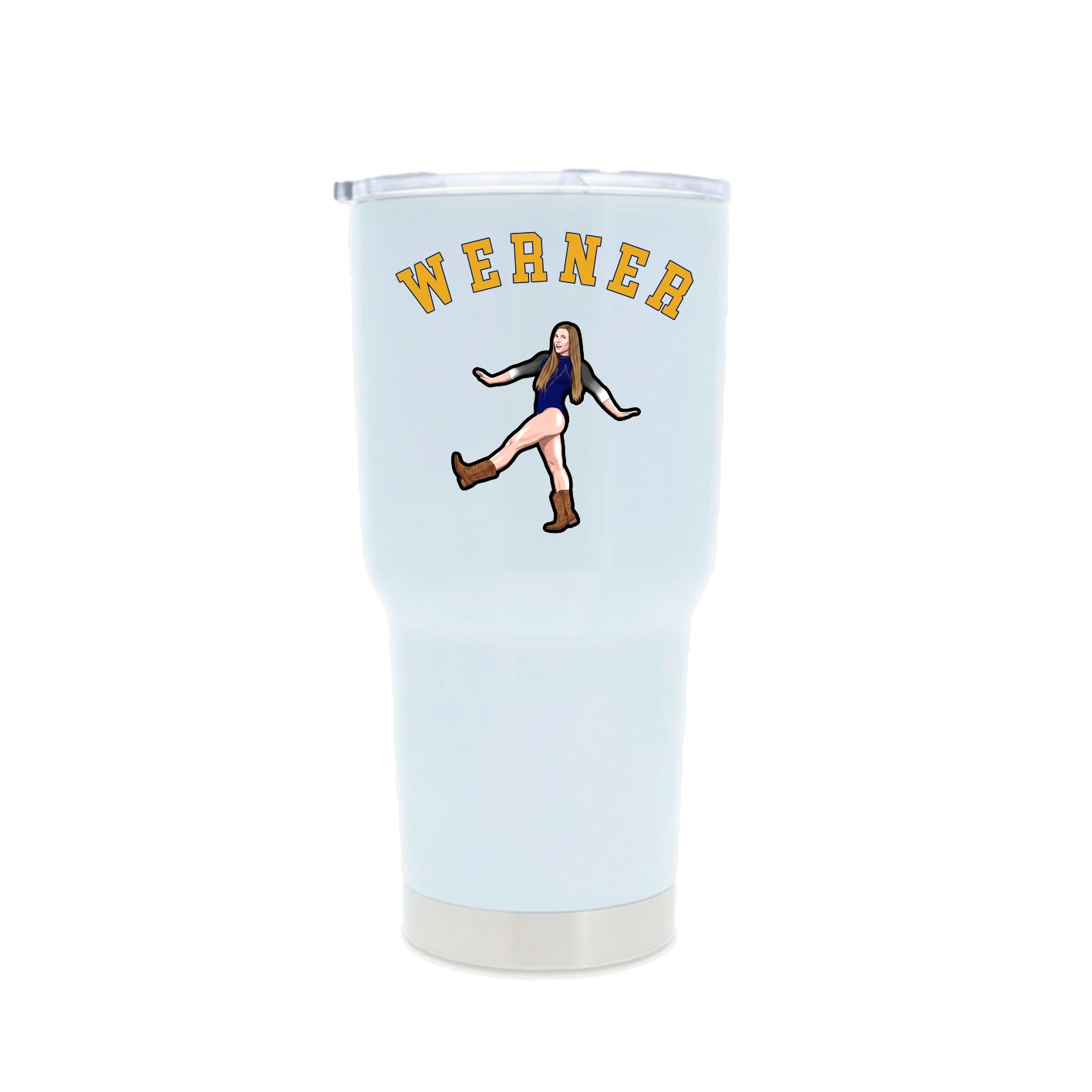 30oz Stainless Steel Tumbler — Shirsey Arch in White