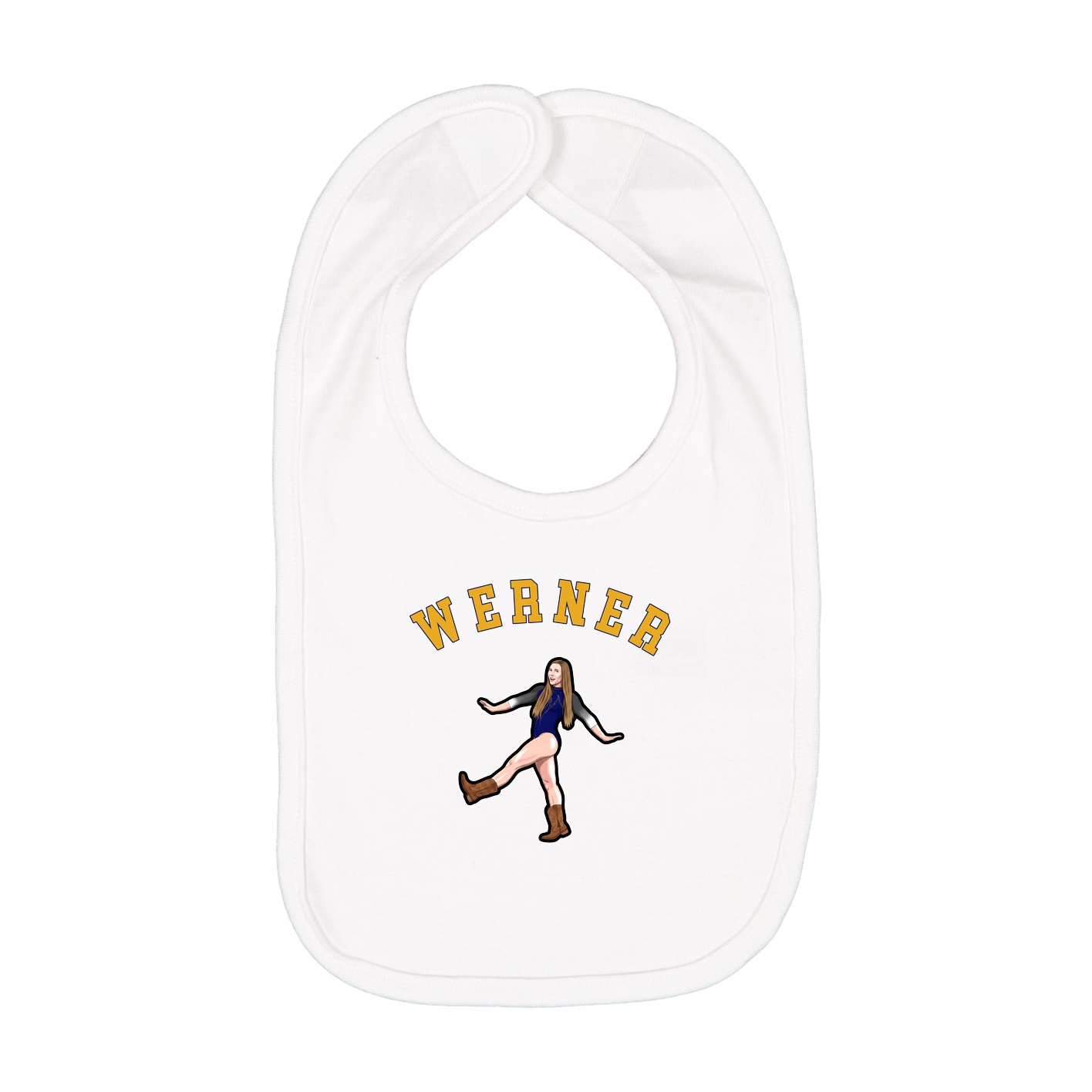 Infant Bib — Shirsey Arch in White