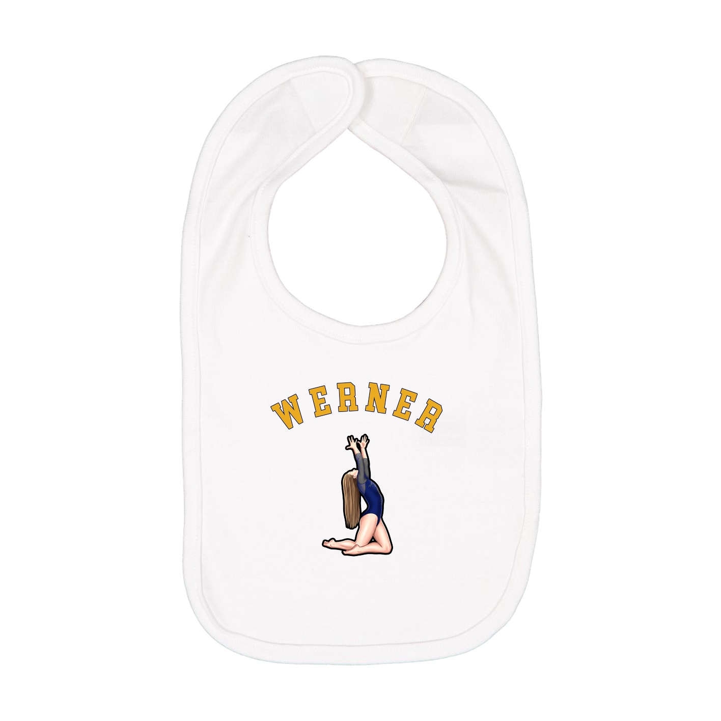 Infant Bib — Shirsey Arch in White