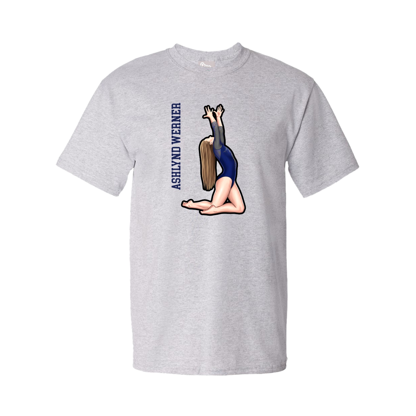 Tee — Name Vertical in Grey