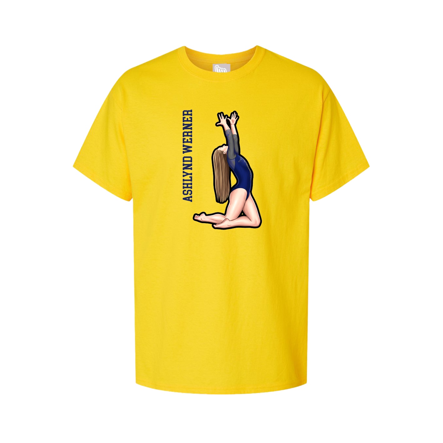 Youth Tee — Name Vertical in Gold