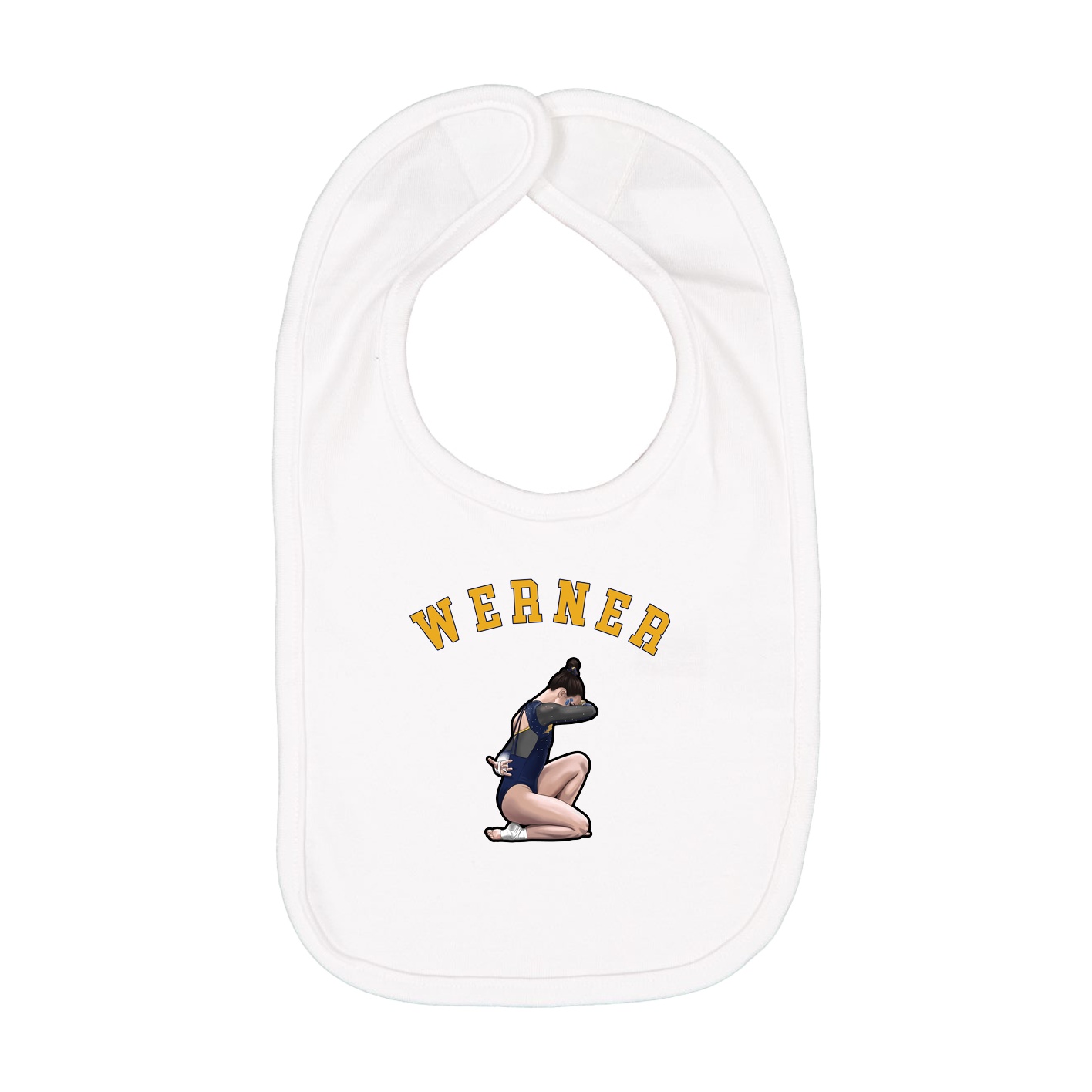 Infant Bib — Shirsey Arch in White
