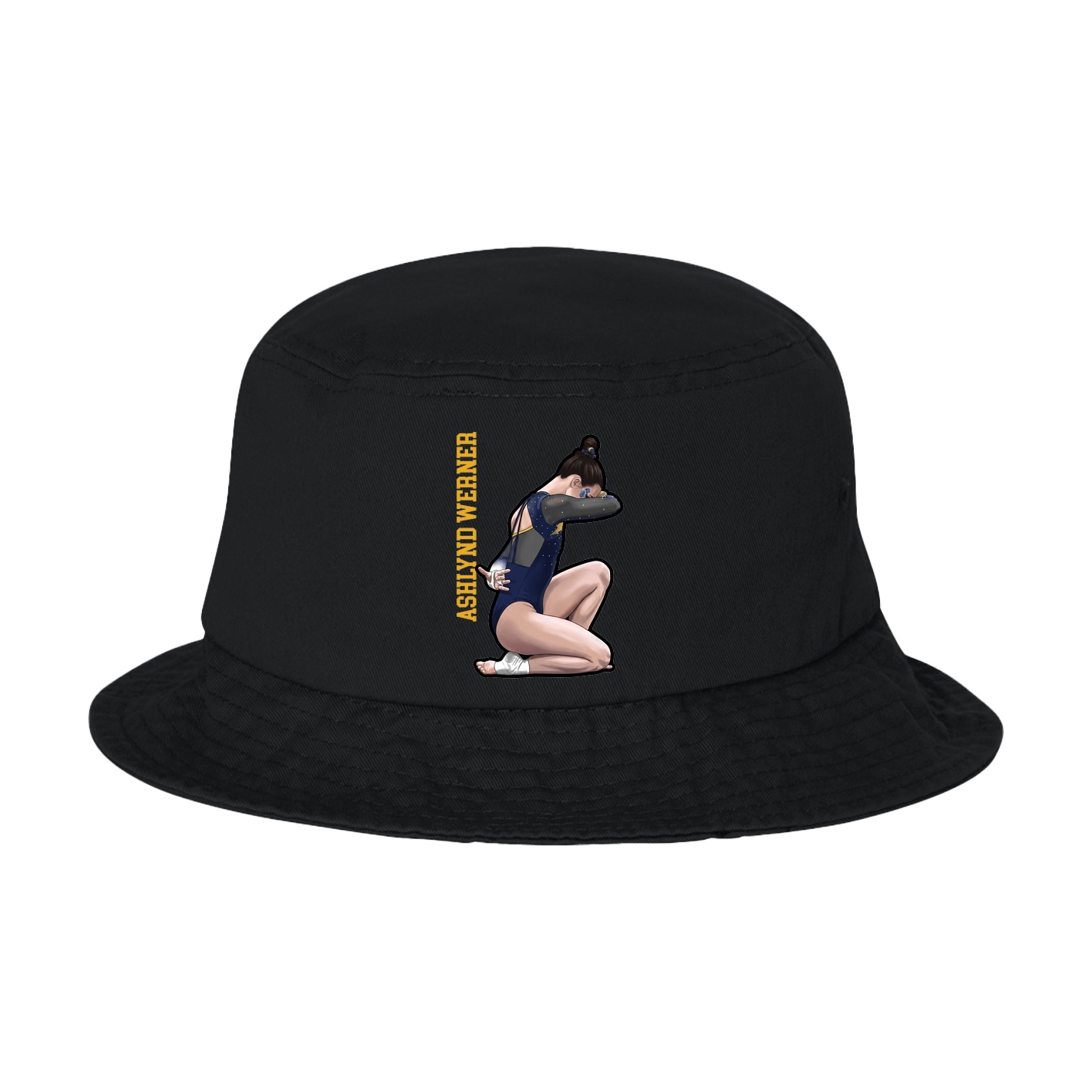 Bucket Cap — Name Vertical in Black