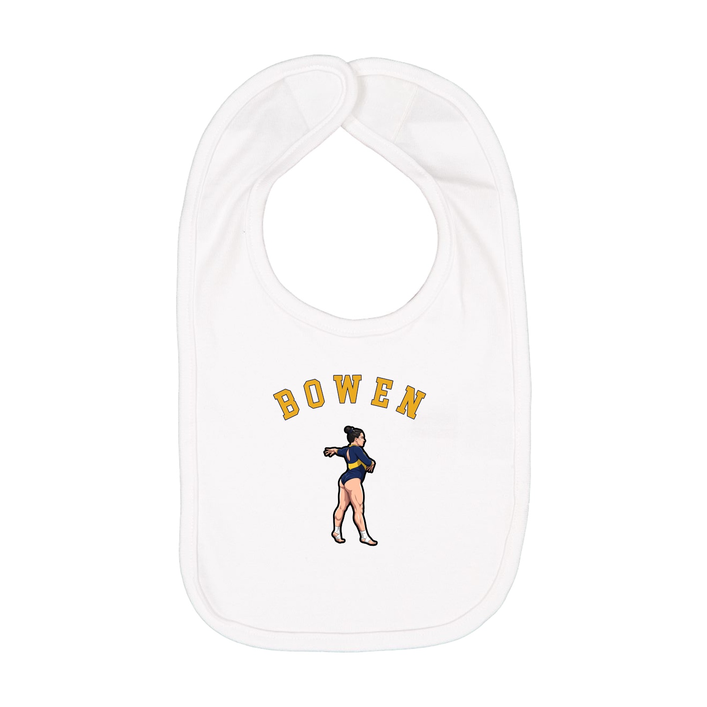 Infant Bib — Shirsey Arch in White