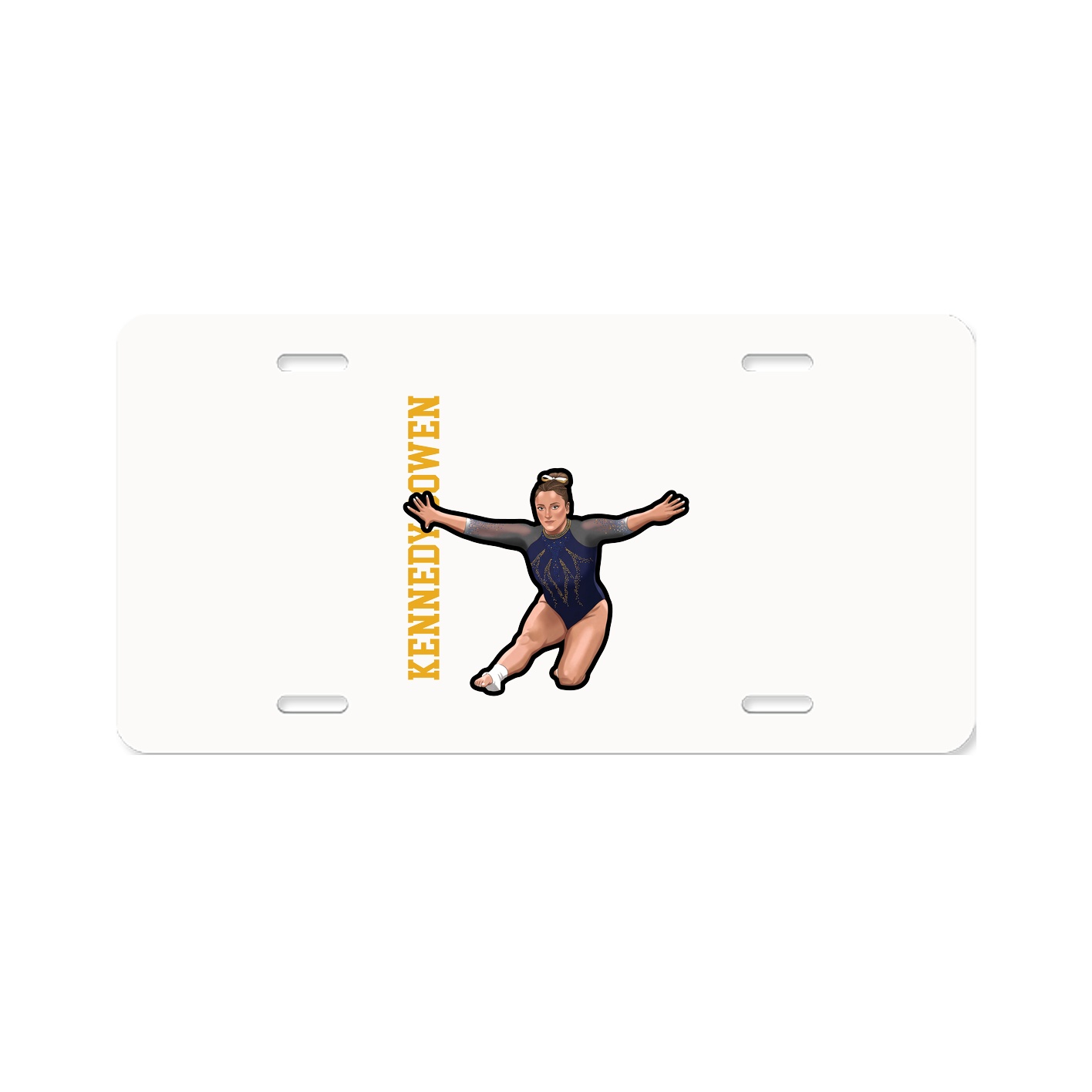 License Plate — Name Vertical in Classic