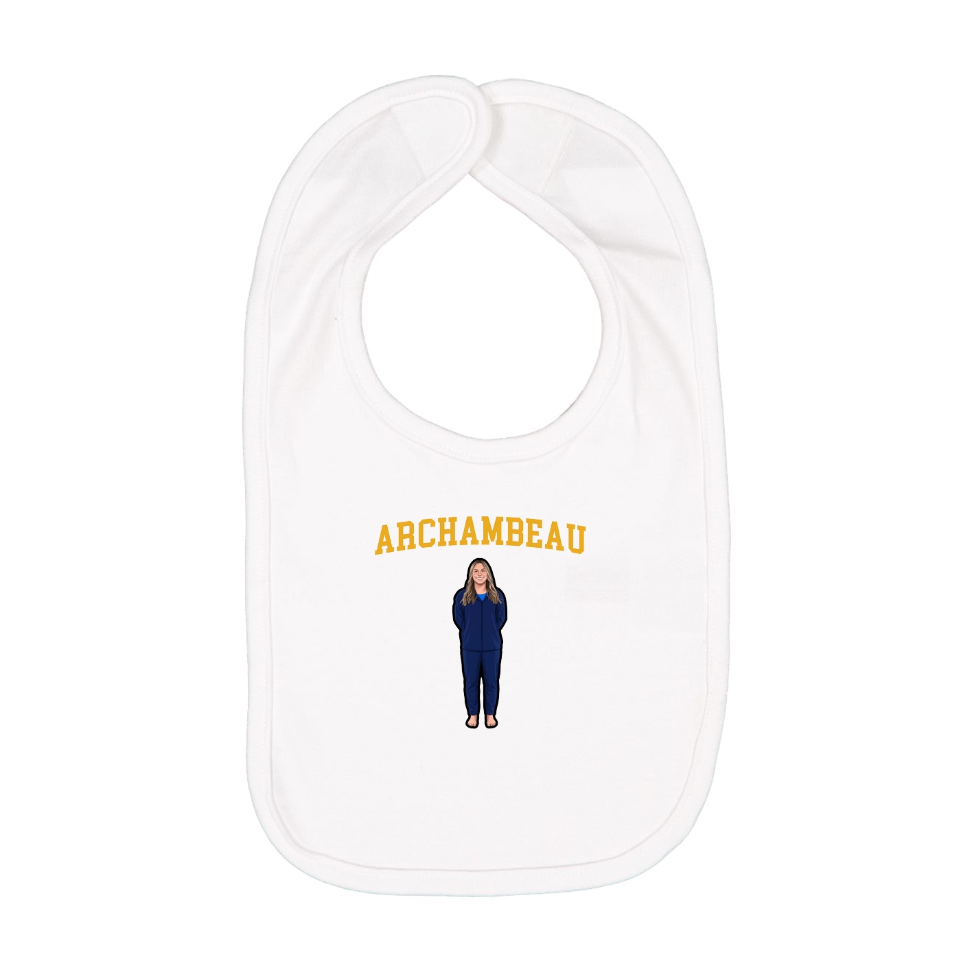 Infant Bib — Shirsey in White
