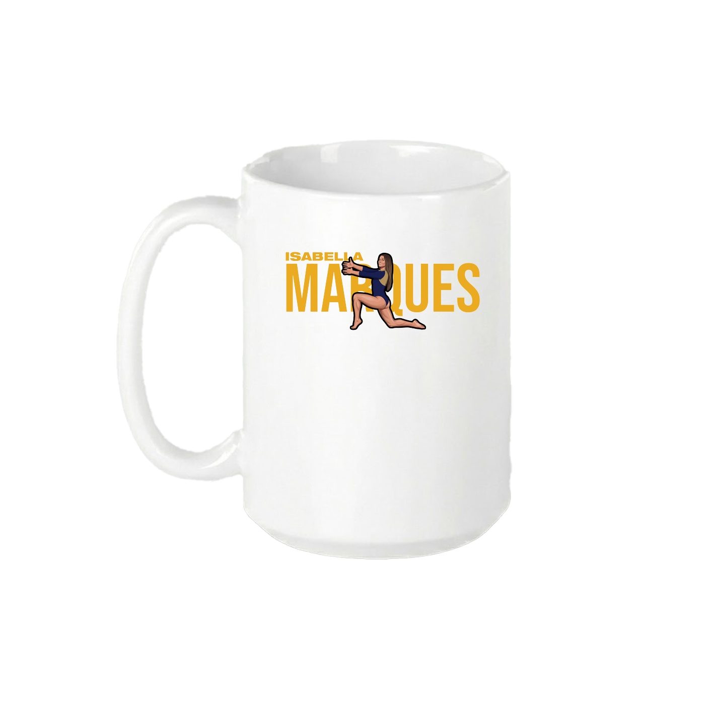 15oz Coffee Mug — Player Name in White