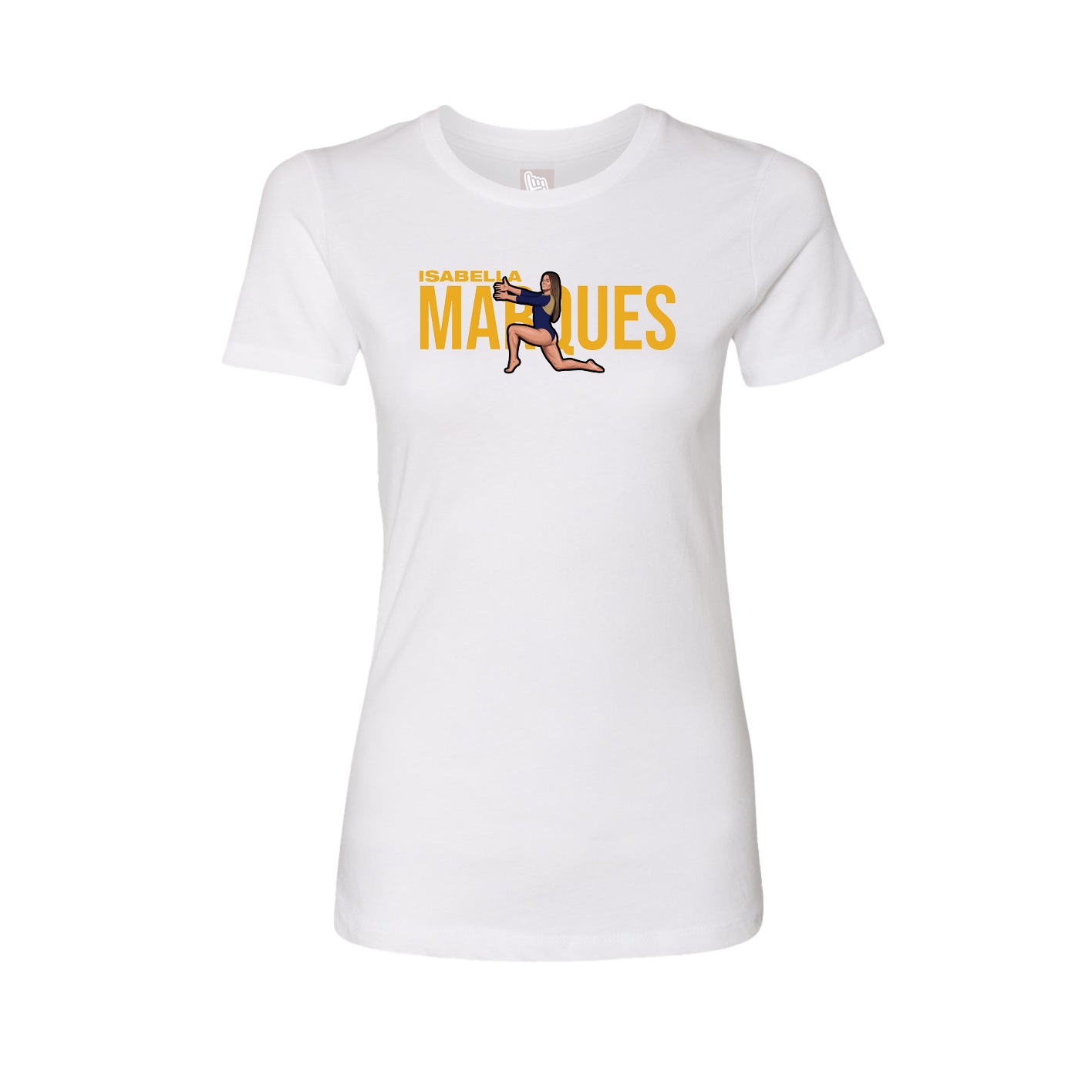 Fitted Women's Tee — Player Name in White