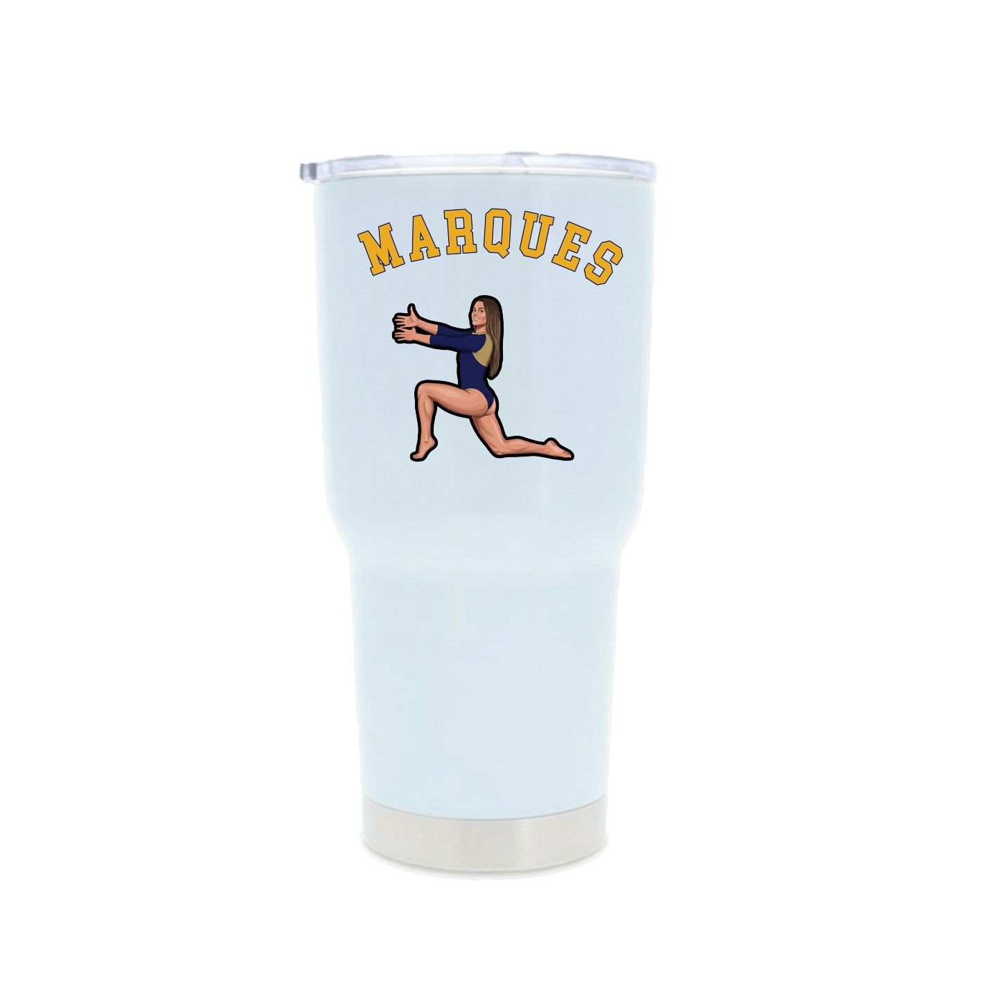30oz Stainless Steel Tumbler — Shirsey Arch in White