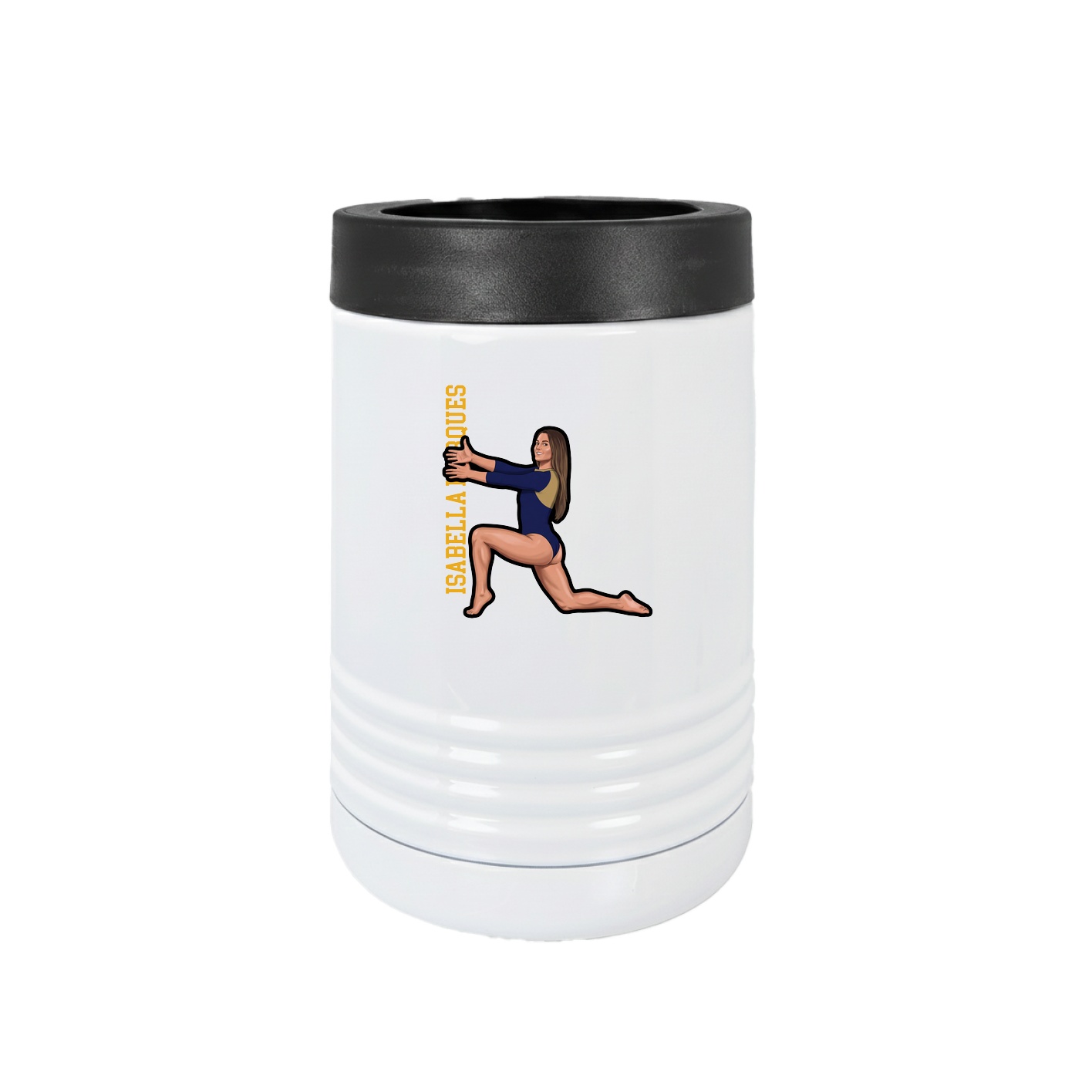 Beverage Holder — Name Vertical in White