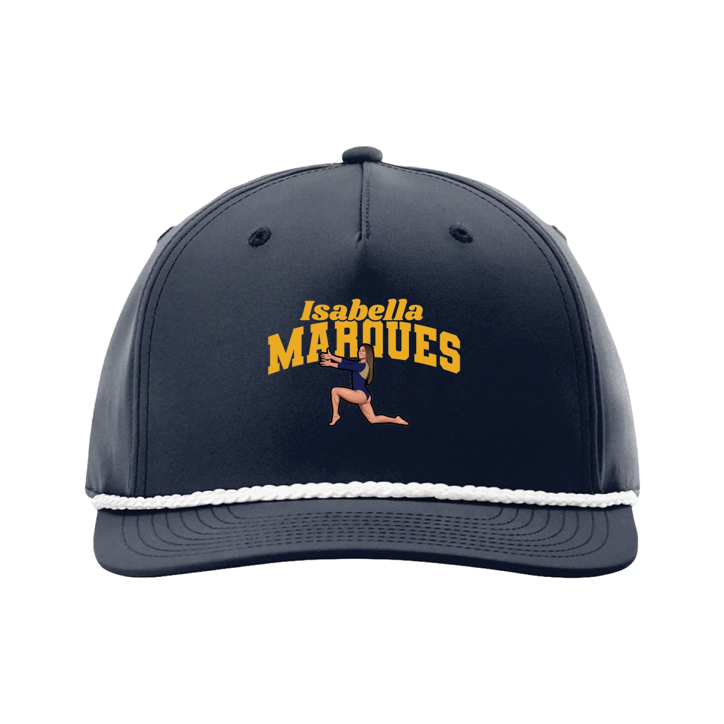 Five-Panel Classic Rope Cap — Signature Arch in Navy