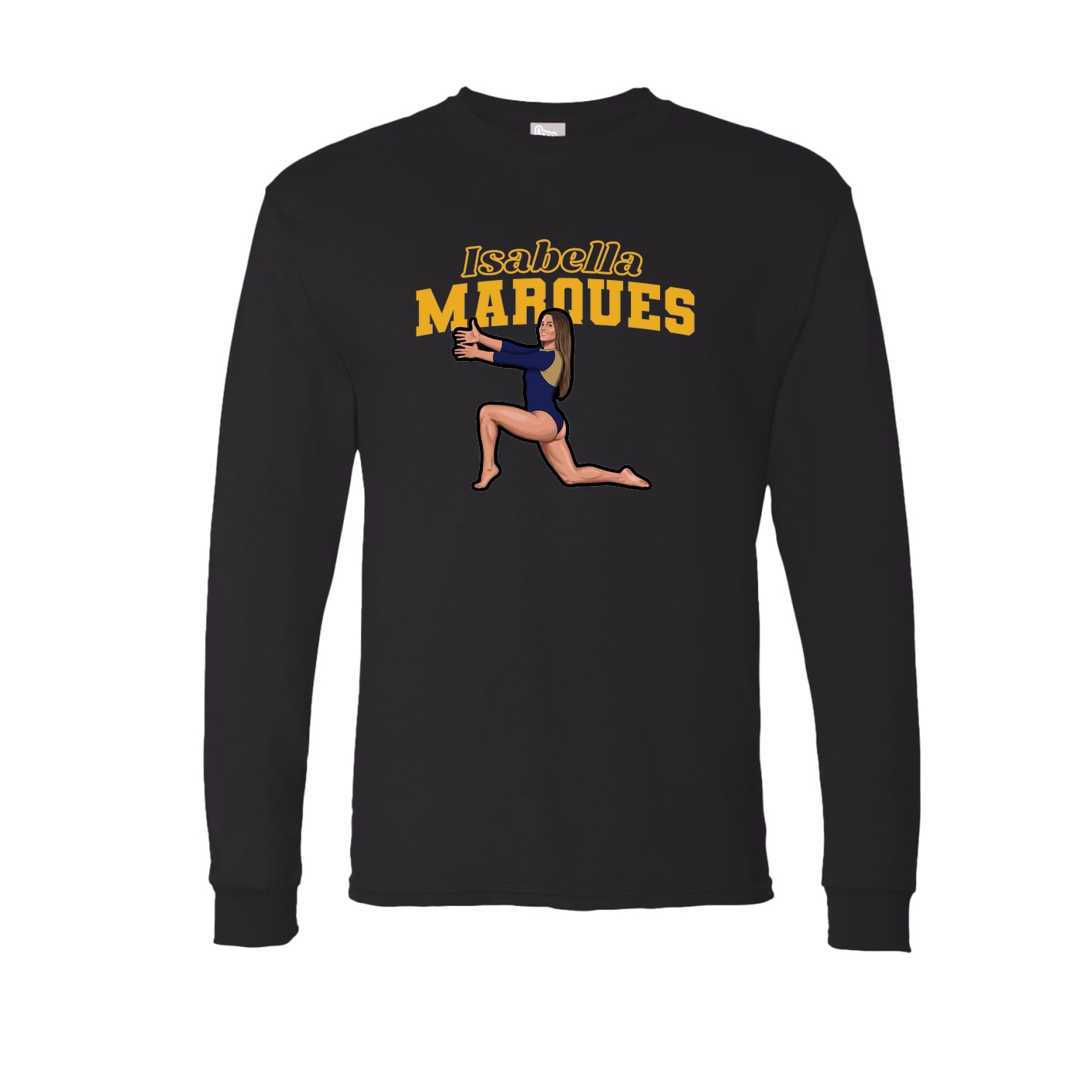 Long Sleeve Tee — Name Arch in Black